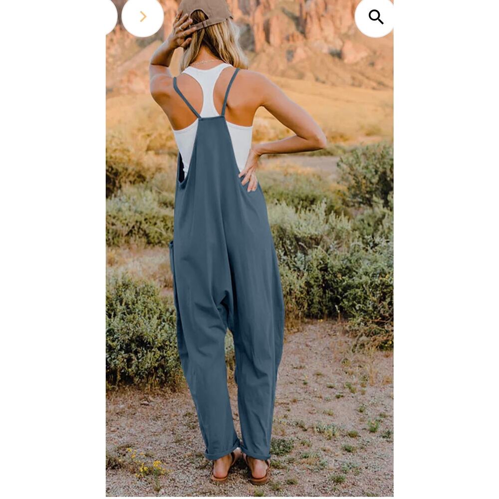 Double Take Vneck Jumpsuit